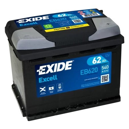 62AH EXIDE EXCELL EB620 540A