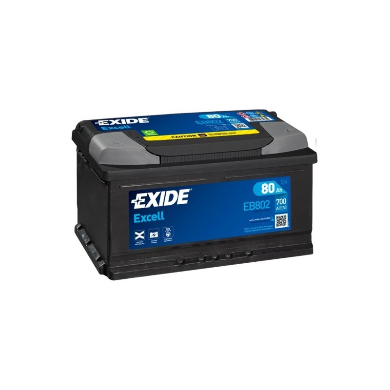 80AH EXIDE EXCELL EB802 700A