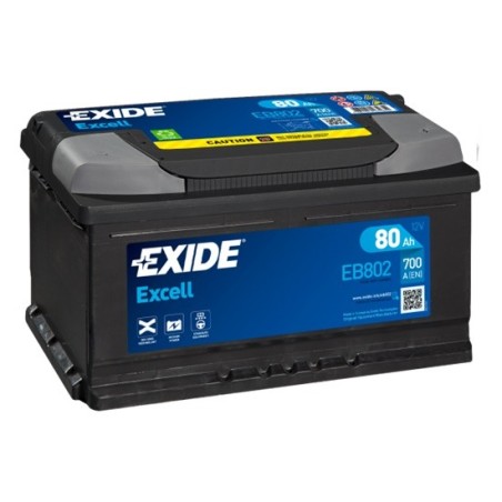 80AH EXIDE EXCELL EB802 700A