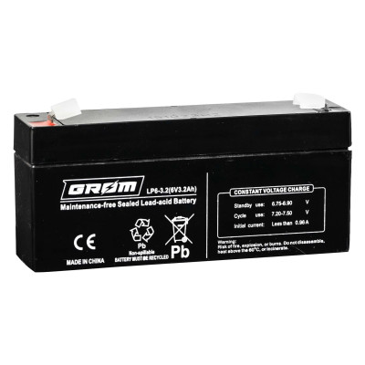 Gelová Baterie 6V3.2AH GROM LP6-3.2